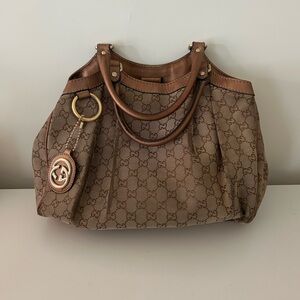 Gucci Brown Monogram Shoulder Bag